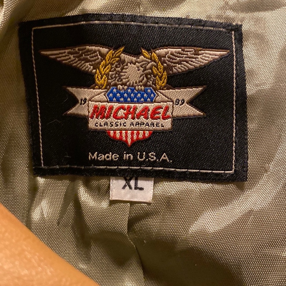 Beige Leather Jacket - image 8